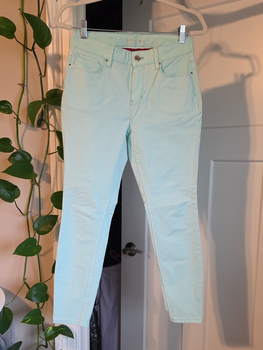 White House Black Market Mint Skinny Jeans